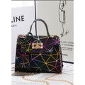 Geometric Print Shoulder Bag