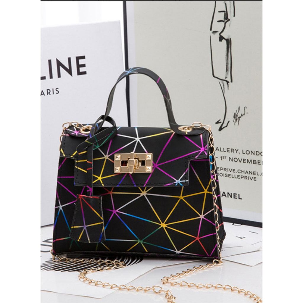 Geometric Print Shoulder Bag