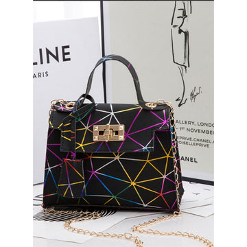 Geometric Print Shoulder Bag