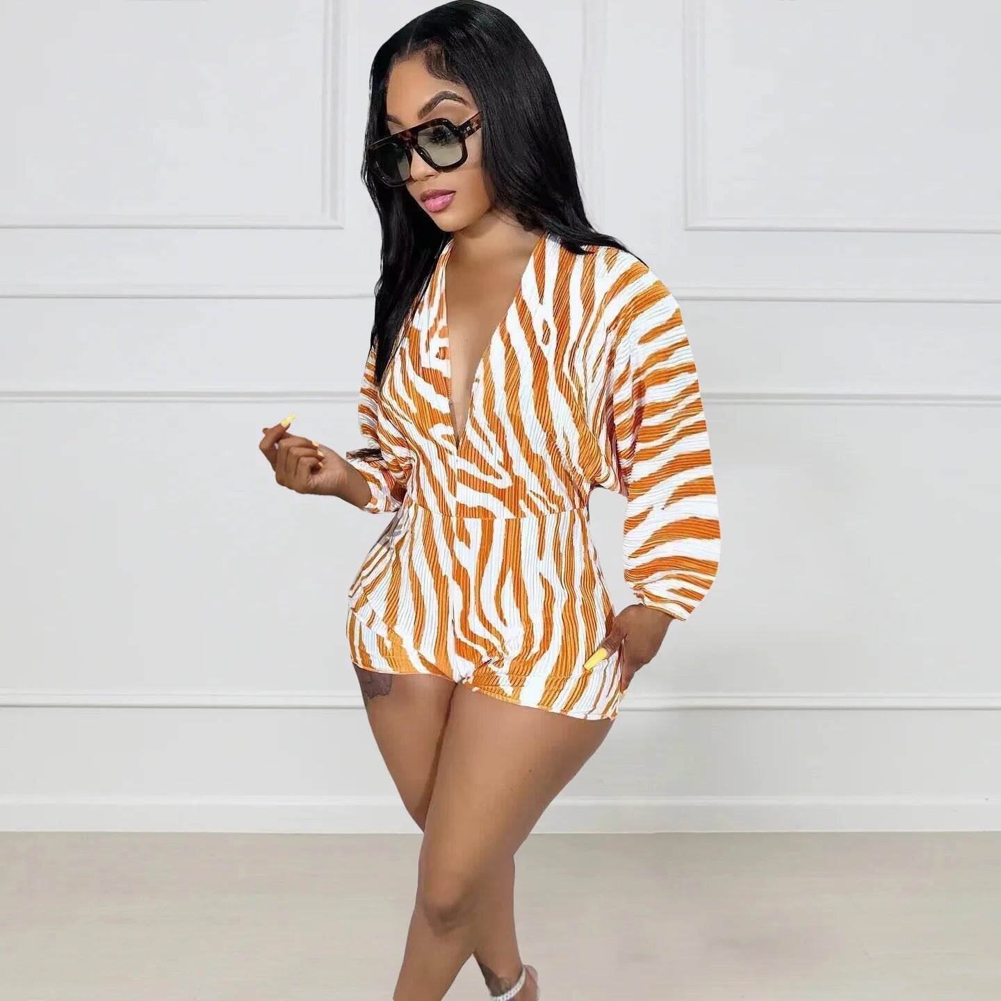 Orange Zebra Jumpsuit