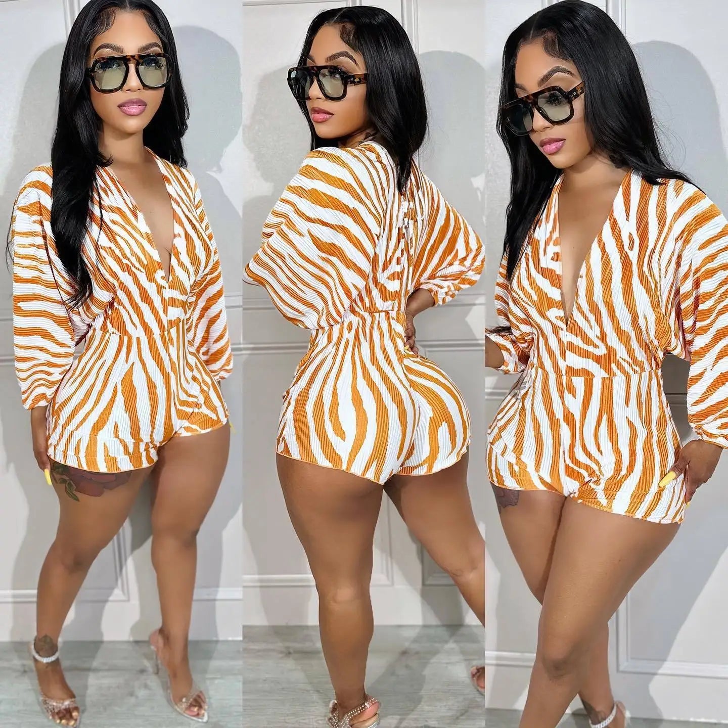 Orange Zebra Jumpsuit