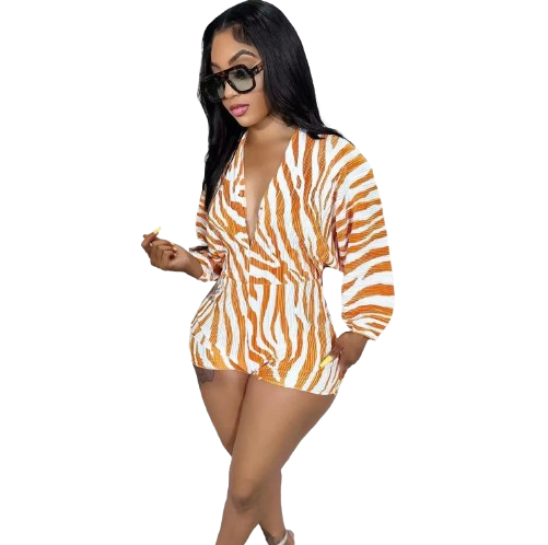 Orange Zebra Jumpsuit
