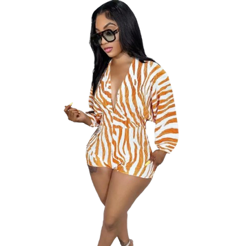Orange Zebra Jumpsuit