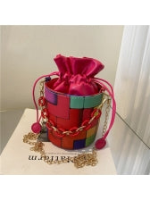 Contrast Chain Shoulder Bag