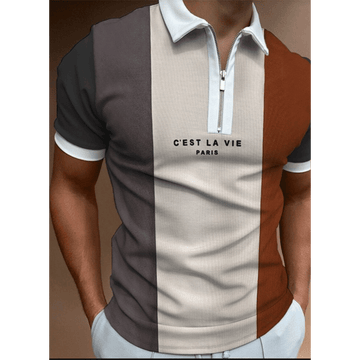 Men's Casual Contrast Polo Shirt