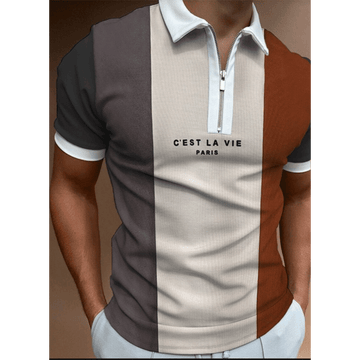 Casual Contrast Polo Shirt