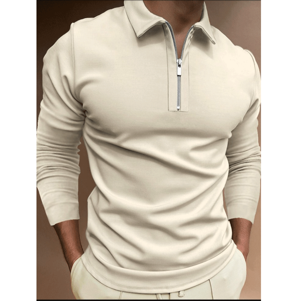 Men's Solid Casual Polo Shirt