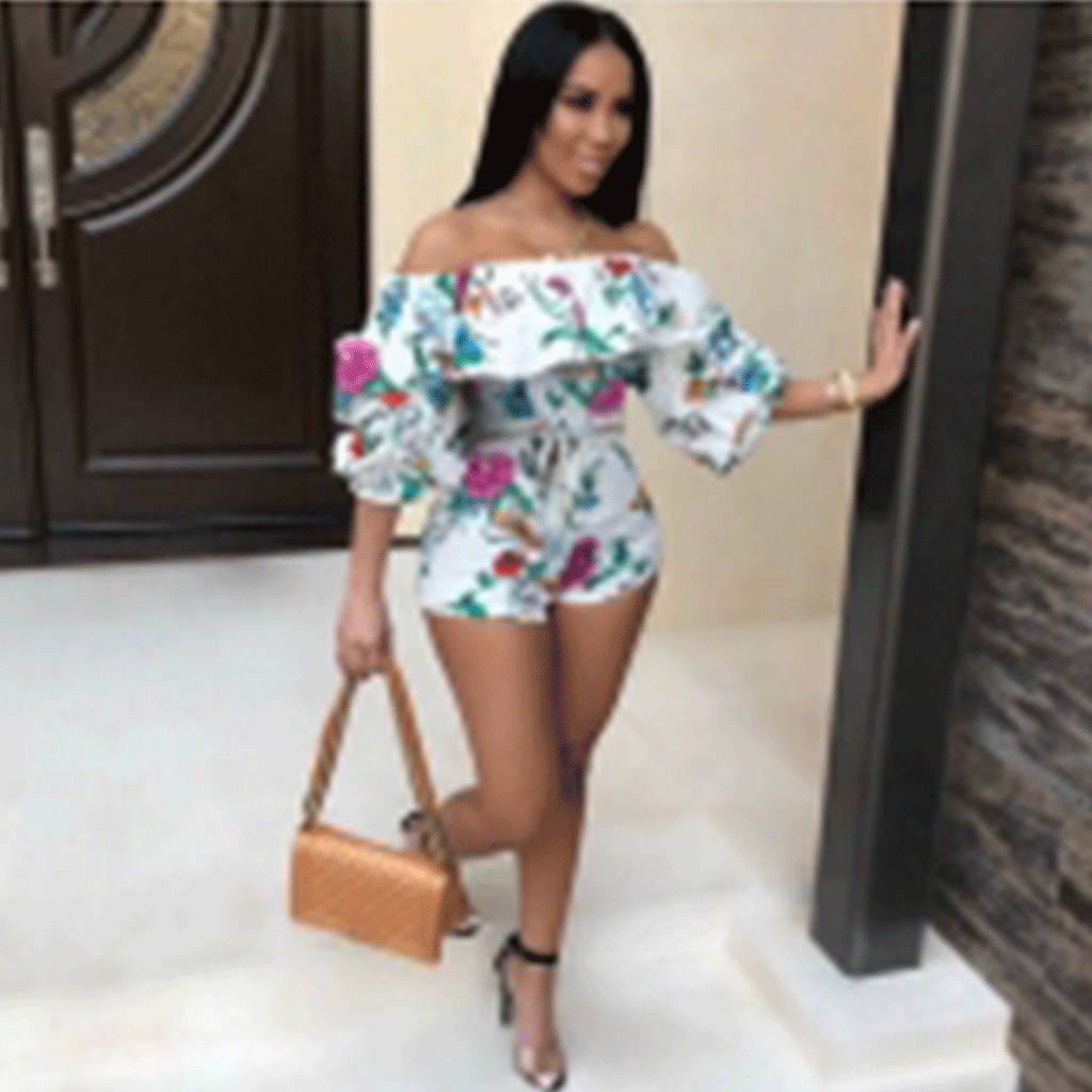Floral Print Romper